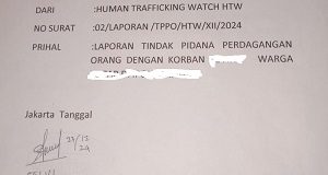 HTW melaporkan Pelaku TPPO ke Direktorat PPA dan TPPO Mabes Polri